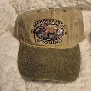 Jackson Hole, Wyoming Elk Track Velcroback Hat - New